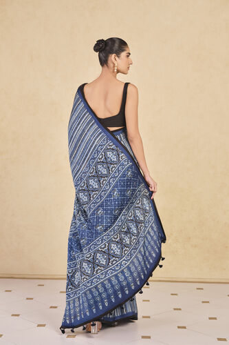 Buriti Printed Saree - Blue, Blue, image 2